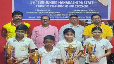 ५९ व्या सब जुनियर राज्य अजिंक्यपद कॅरम स्पर्धा voice of eastern